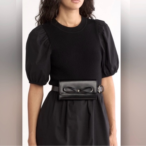 kate spade Handbags - Kate Spade Black Bow Belt Bag NWT
